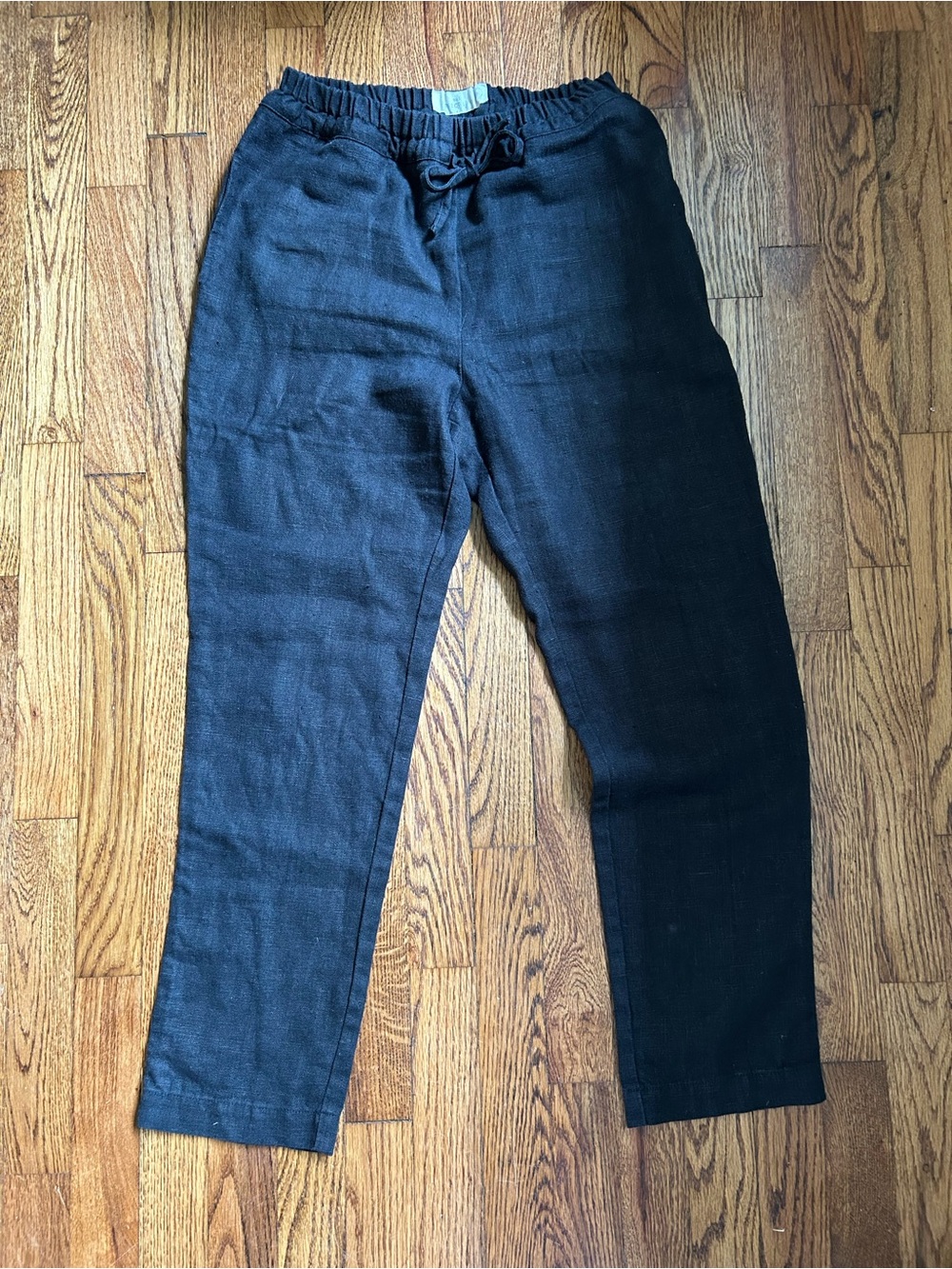 Not Perfect Linen Athens Pants in Black